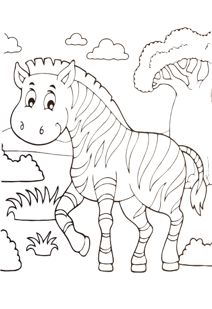 zebra coloring sheet