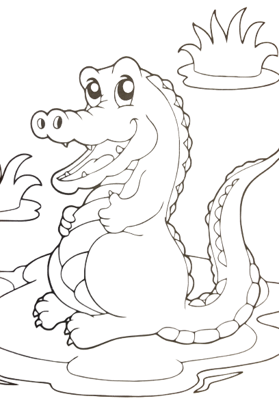 aligator coloring worksheet